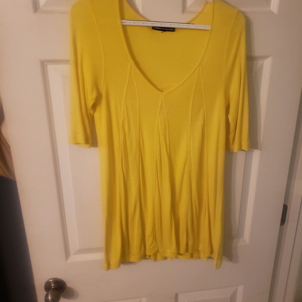 Yellow womens tunic